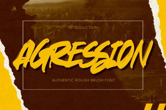 Agression Font: A Bold Display Type for Dramatic Designs