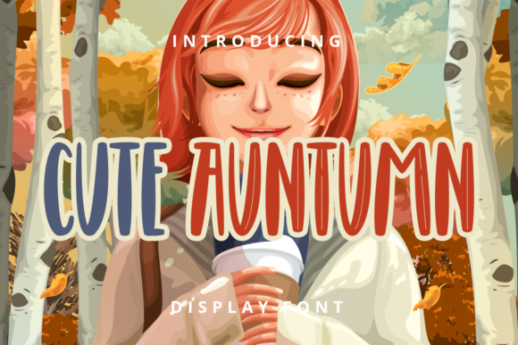 Cute Auntumn: A Playful Display Font for Digital Creations