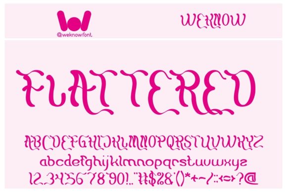 Flattered Font for Creative Product Makers