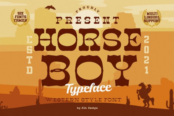 Horse Boy Font for Creative Craft Projects