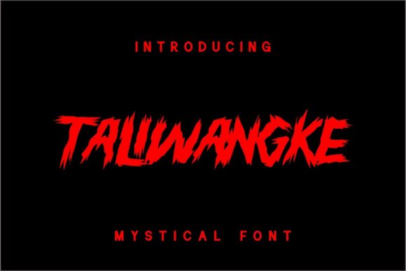 Taliwangke Font for Dark Branding and Display Projects